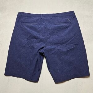 Tommy Bahama Boracay Shorts Mens 40 Navy Blue Textured Flat Front Stretch Logo